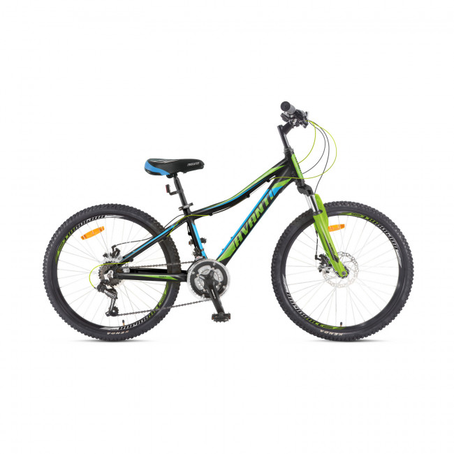 Велосипед 24" Avanti Drive Disk 12" черно-синий с зеленым