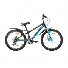 Велосипед 24" Avanti Rider Disk 11" черно-синий с зеленым