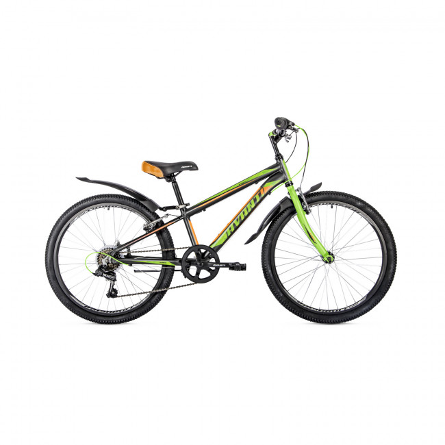 Велосипед 24" Avanti Sprinter V-brake 11" черно-оранжевый с зеленым