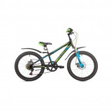 Велосипед 20" Avanti Super Boy Disk 10" черно-зеленый с синим