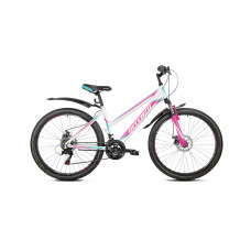 Велосипед 26" Intenzo Delta Disk 16" бело-розовый