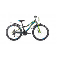 Велосипед 24" Intenzo Nitro Disk 13" черно-синий с зеленым