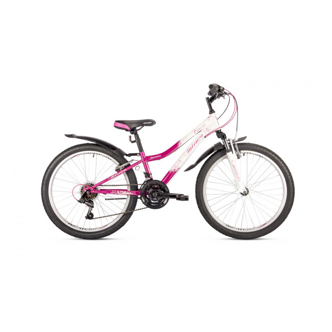 Велосипед 24" Intenzo Princess V-Brake 13" бело-розовый