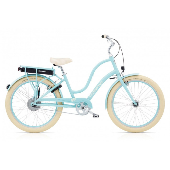 Велосипед 26" Electra Townie Balloon GO! электро привод Ladies' Sky Blue