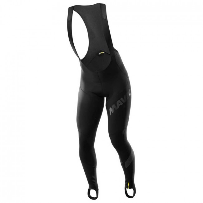 Рейтузы Mavic COSMIC PRO WIND BIB TIGHT, на лямках, с памперсом, мужские, черные, XL