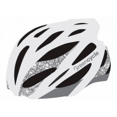 Шлем Green Cycle New Alleycat размер 58-61см для города/шоссе бело-серый матовый