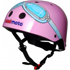 Шлем детский Kiddimoto очки пилота, розовый, размер M 53-58см