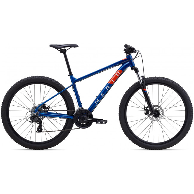 Велосипед 27,5" Marin BOLINAS RIDGE 1 рама - S 2022 Gloss Blue/Off-White/Roarange