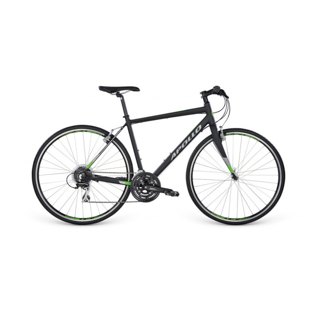 Велосипед 28" Apollo EXCEED 20 рама - L matte Black/matte Silver/matte Green