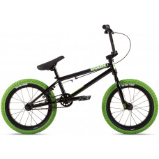 Велосипед 16" Stolen AGENT 16.25" 2021 BLACK W/ NEON GREEN TIRES