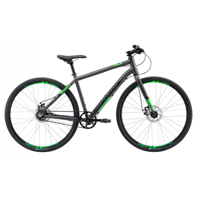 Велосипед 28" Apollo TRACE 45 рама - XL matte charcoal/matte black/matte neon green ременная передача