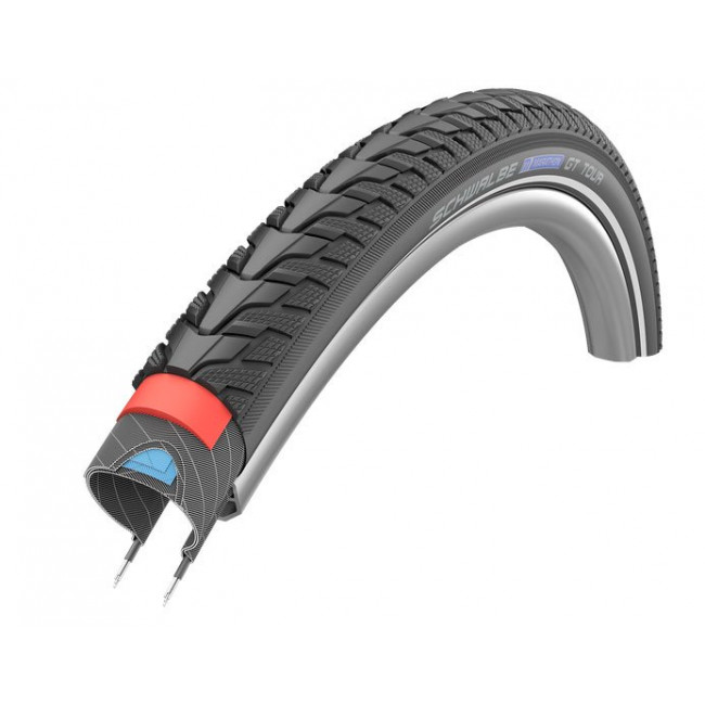 Покрышка 28x1.40 700x35C (37-622) Schwalbe MARATHON GT Tour DualGuard B/B+RT HS485 EC, 67EPI 26B