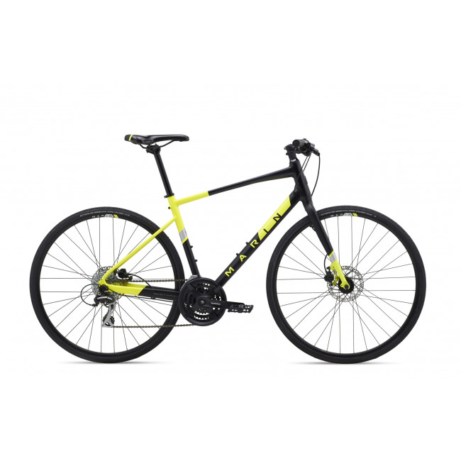 Велосипед 28" Marin FAIRFAX 2 рама - XL 2020 Satin Black/Gloss Hi-Vis Yellow/ Silver