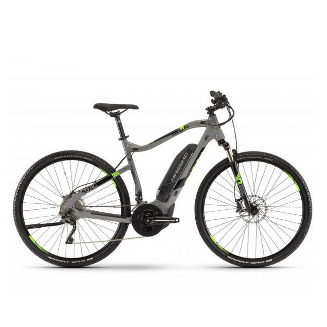 Электровелосипед Haibike SDURO Cross 4.0 men 500Wh 20 s. XT 19 HB YCM 28", рама XL, серо-черно-зелёный, 2019