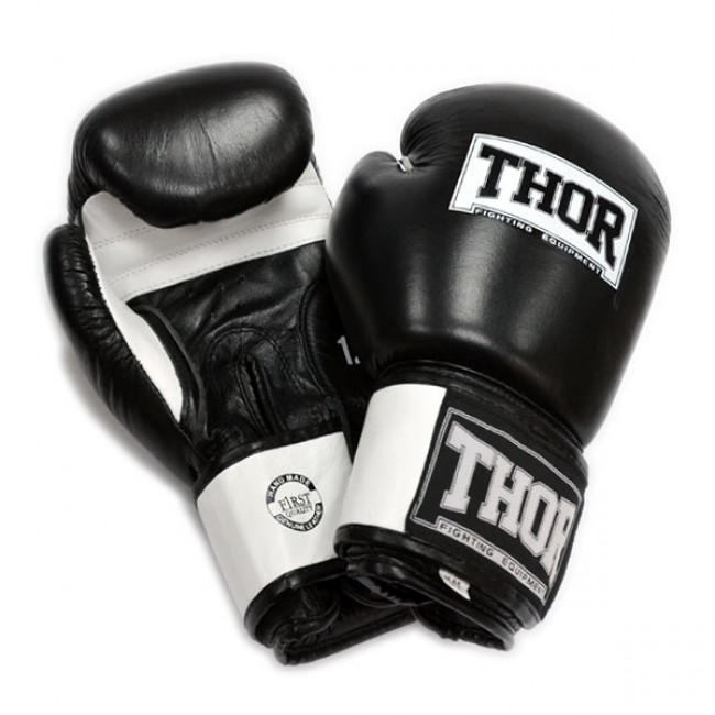 Перчатки боксерские THOR SPARRING 16oz /PU /черно-белые