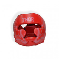 Шлем для бокса THOR COBRA 727 XL /Кожа / красный