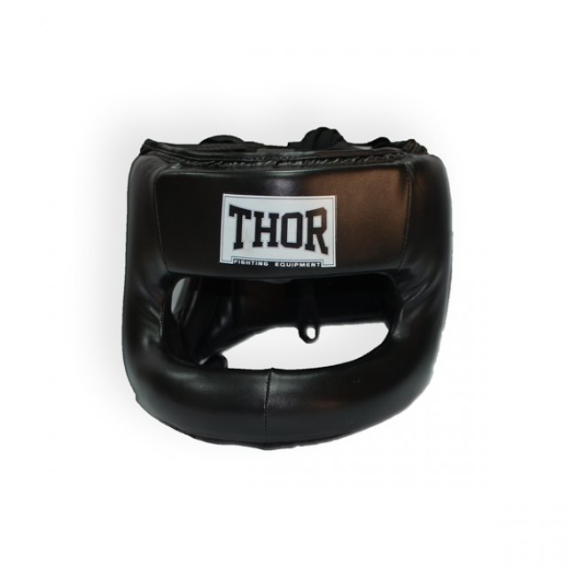 Шлем для бокса THOR NOSE PROTECTION 707 M /Кожа / черный