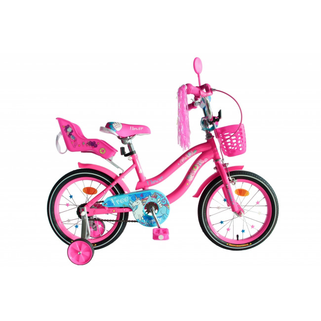 Велосипед 16" Formula FLOWER PREMIUM 2020 (розовый с голубым) 