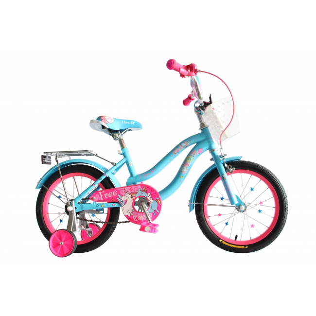 Велосипед 16" Formula FLOWER 2020 (розовый с голубым) 