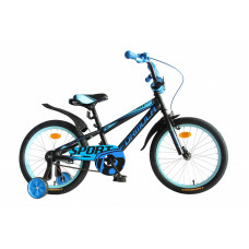 Велосипед 18" Formula SPORT 2020 (черно-синий с голубым (м)) 