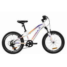 Велосипед 20" Formula BLACKWOOD 1.0 2020 (бело-фиолетовый с оранжевым) 