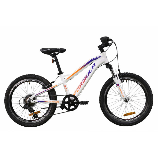 Велосипед AL 20" Formula BLACKWOOD 1.0 AM Vbr 2020 (бело-фиолетовый с оранжевым) 