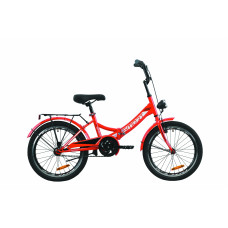 Велосипед 20" Formula SMART с багажником зад St, с крылом St, с фонарём 2020 (красный) 