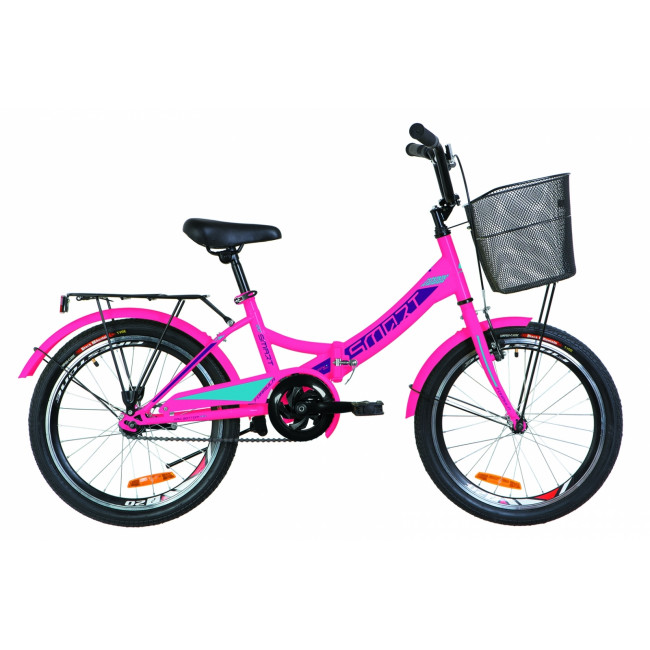 Велосипед 20" Formula SMART 14G St с багажником зад St, с крылом St, с корзиной St 2019 (розовый) 