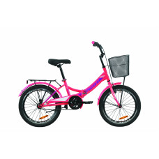 Велосипед 20" Formula SMART с корзиной 2020 (розовый) 