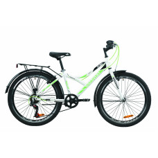 Велосипед ST 24" Discovery FLINT Vbr с багажником зад St, с крылом St 2020 (бело-зеленый ) 
