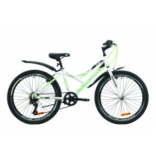 Велосипед ST 24" Discovery FLINT Vbr с крылом Pl 2020 (бело-зеленый ) 