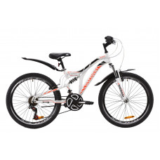 Велосипед 24" Discovery ROCKET 2020 (бело-оранжевый c черным) 