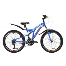 Велосипед 24" Discovery ROCKET 2020 (сине-оранжевый с белым) 
