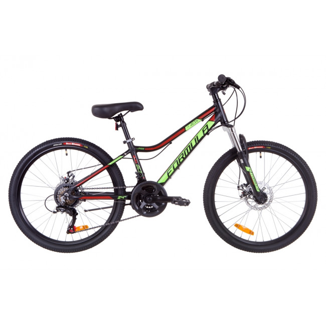 Велосипед 24" Formula ACID 1.0 AM 14G DD Al 2019 (черно-зеленый с красным (м)) 