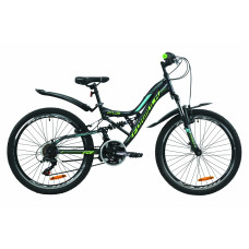 Велосипед 24" Formula ATLAS Vbr 2020 (антрацитово-зеленый с бирюзовым (м)) 