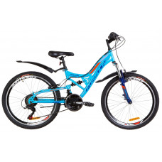 Велосипед 24" Formula ATLAS AM2 14G Vbr St с крылом Pl 2019 (синий с оранжевым) 