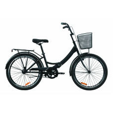 Велосипед 24" Formula SMART с корзиной 2020 (черно-серый с белым (м)) 