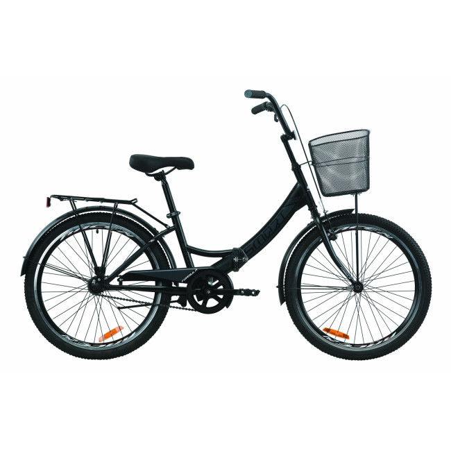 Велосипед 24" Formula SMART с корзиной 2020 (черно-серый с белым (м)) 