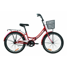 Велосипед 24" Formula SMART с корзиной 2020 (красный) 