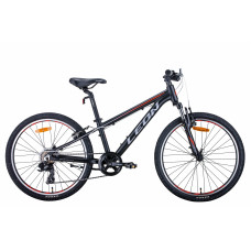 Велосипед 24" Leon JUNIOR AM 2021 (черно-оранжевый с серым (м)) 
