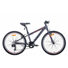 Велосипед 24" Leon JUNIOR 2021 (антрацитовый с красным (м)) 