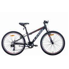Велосипед 24" Leon JUNIOR 2021 (черно-оранжевый с серым (м)) 