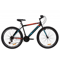 Велосипед 26" Discovery ATTACK 2020 (черно-красный с бирюзовым (м)) 