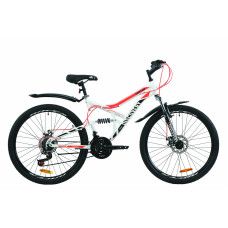 Велосипед 26" Discovery CANYON DD 2020 (бело-черный с оранжевым ) 