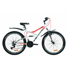 Велосипед 26" Discovery CANYON 2020 (бело-черный с оранжевым ) 