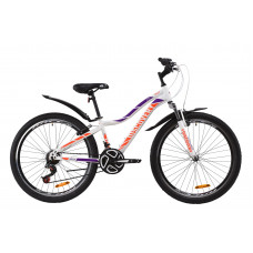 Велосипед 26" Discovery KELLY 2020 (бело-фиолетовый с оранжевым) 
