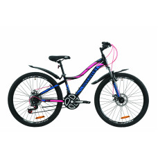 Велосипед 26" Discovery KELLY DD 2020 (черно-малиновый с голубым) 