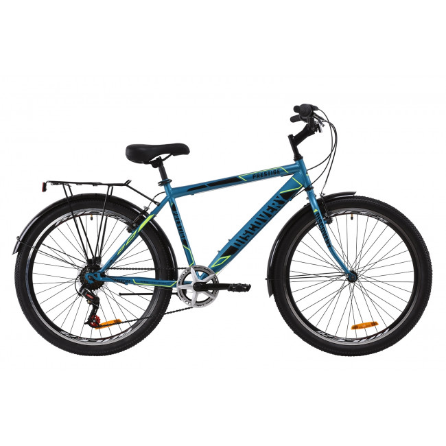 Велосипед 26" Discovery PRESTIGE MAN 2020 (малахитовый с желтым (м)) 