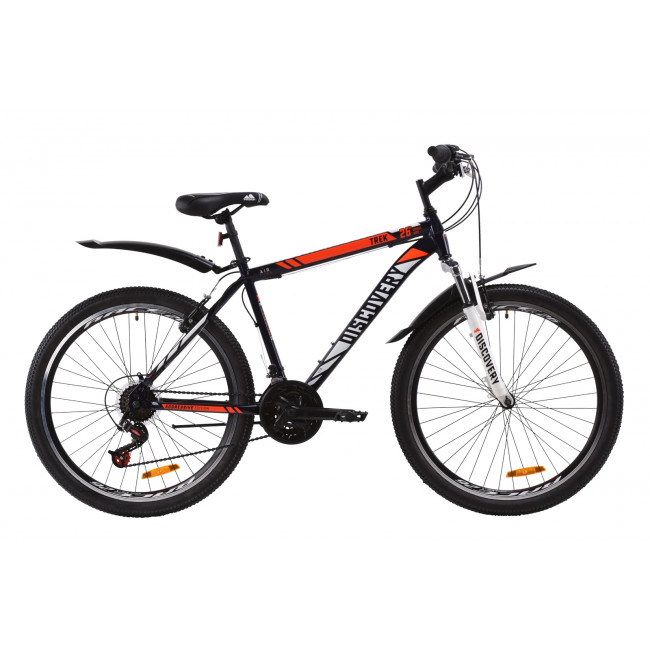 Велосипед ST 26" Discovery TREK AM Vbr с крылом Pl 2020 (сине-оранжевый ) 