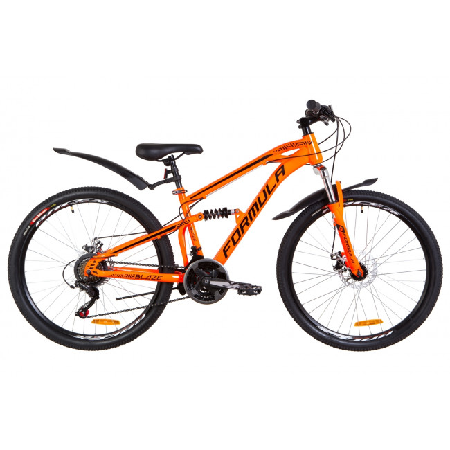 Велосипед 26" Formula BLAZE AM2 14G DD St с крылом Pl 2019 (оранжевый ) 